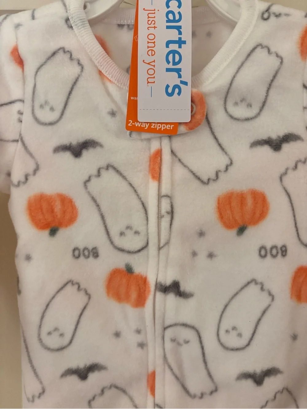 NWT Carter's Little Sister and Halloween Pumpkin Ghost Footed One-Piece 9 Months